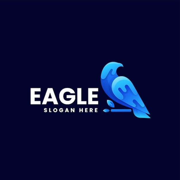 Premium Vector | Vector logo illustration eagle gradient colorful style