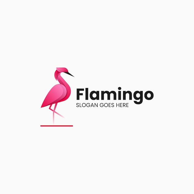 Premium Vector | Vector logo illustration flamingo gradient colorful style