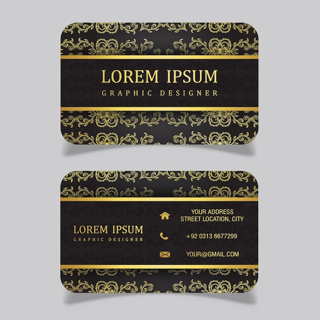 Free Vector | Vector luxury royal visiting card