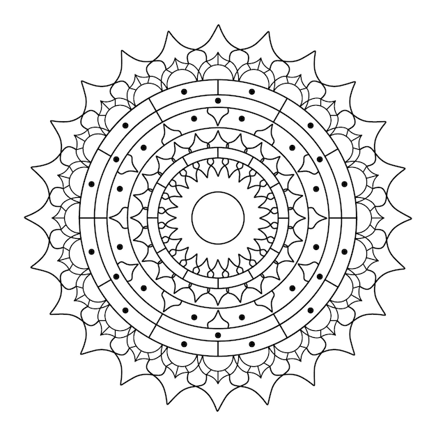 Download Vector mandala linear design | Premium Vector