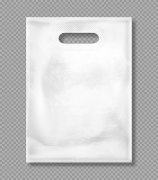Download Vector mockup of white plastic bag | Free Vector