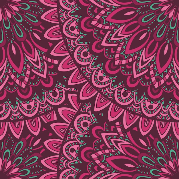 Vector nature seamless pattern with abstract ornament. Premium Vector