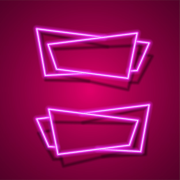 Premium Vector Vector Of Neon Banner Design 3400