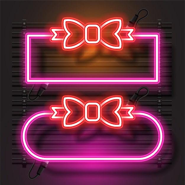 Premium Vector Vector Of Neon Banner Design 9316