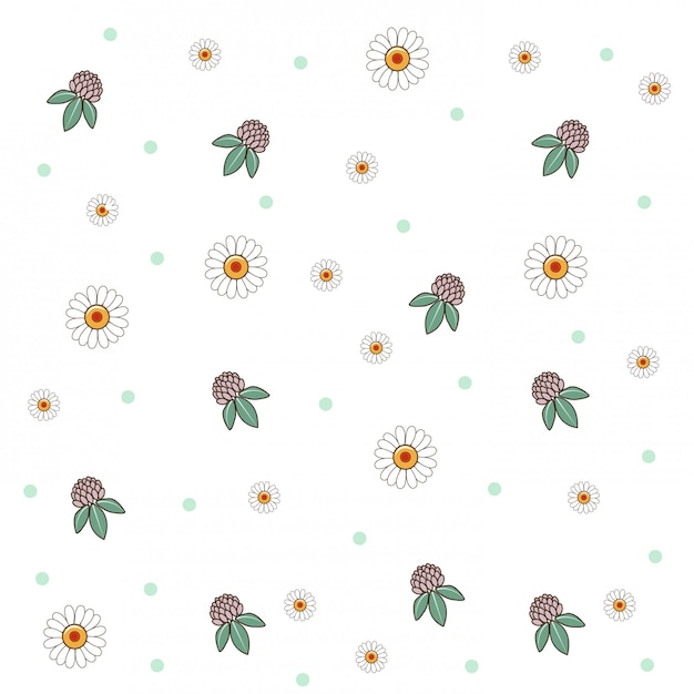 Download Vector pattern of cute flower | Premium Vector