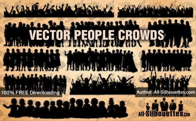 Vector people crowds | All Silhouettes