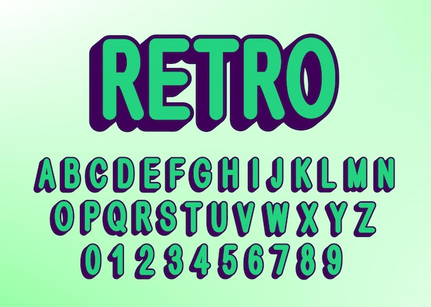 Download Free Vector Retro Alphabet Letters Font And Number Premium Vector Use our free logo maker to create a logo and build your brand. Put your logo on business cards, promotional products, or your website for brand visibility.