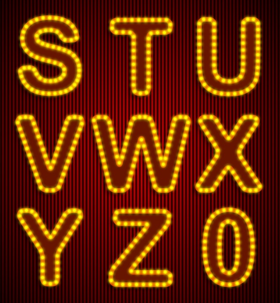 Vector retro alphabet set. Premium Vector