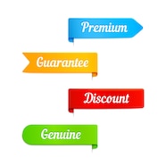 Free Vector Vector Ribbons Banners With Slogans Guarantee 