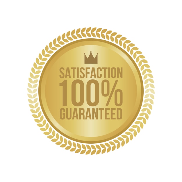 Download Free Vector Satisfaction Guaranteed Gold Sign Round Label Premium Vector Use our free logo maker to create a logo and build your brand. Put your logo on business cards, promotional products, or your website for brand visibility.