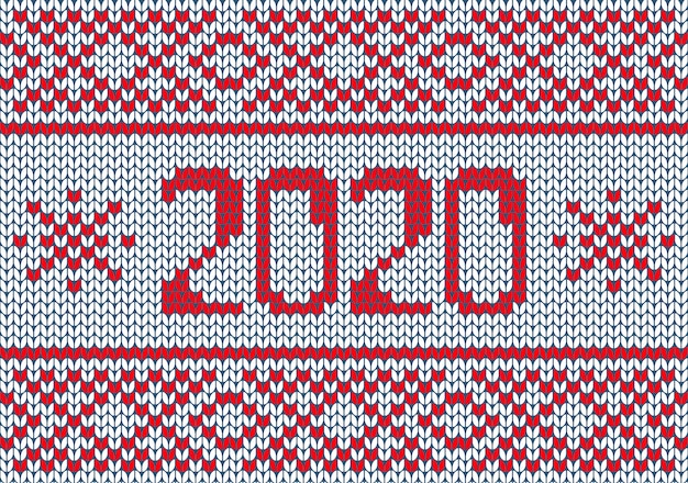 Vector seamless nordic knitting pattern in red and white ...