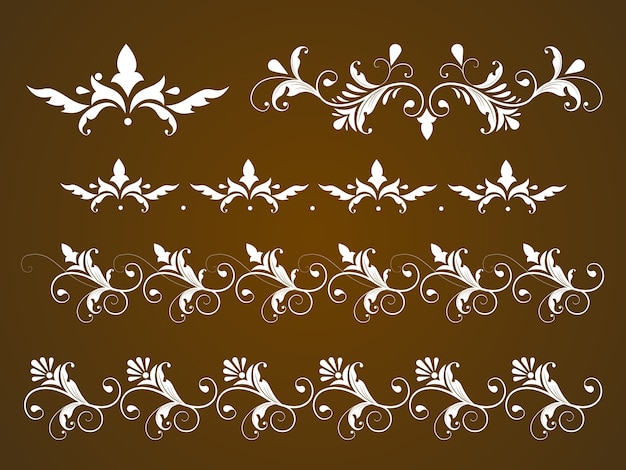 Download Free Vector | Vector set of border elements and page ...