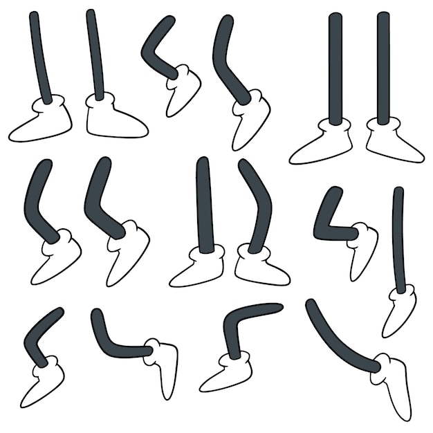 Vector Set Of Cartoon Leg Premium Vector 