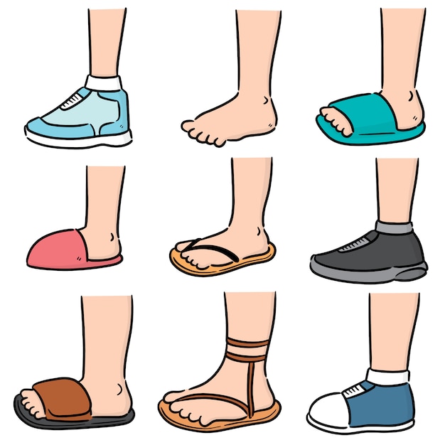 Vector Set Of Cartoon Leg Premium Vector 