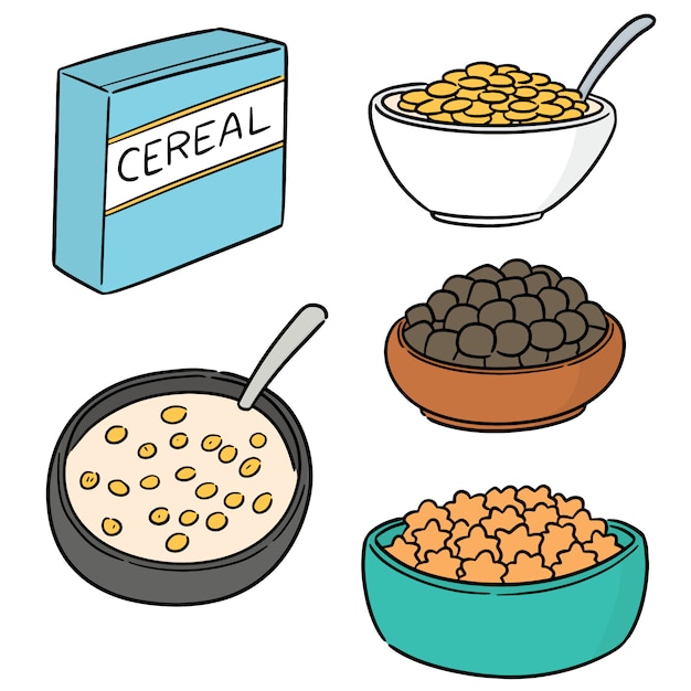 Premium Vector | Vector set of cereal