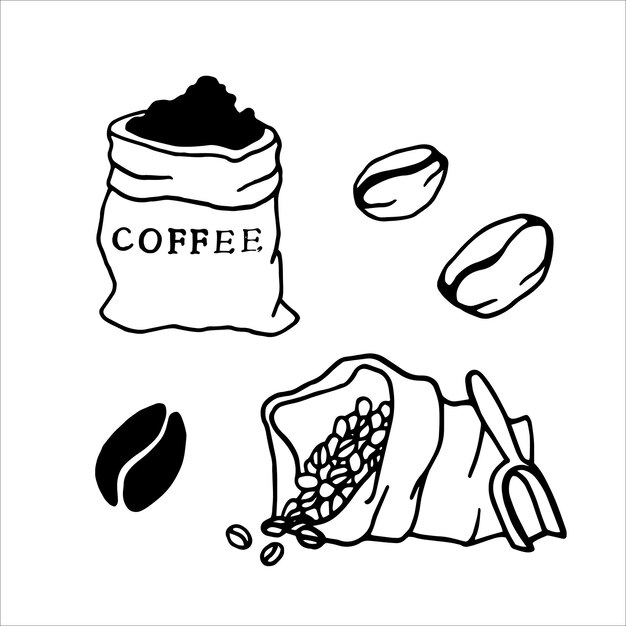 Premium Vector | Vector set of coffee stuff clipart