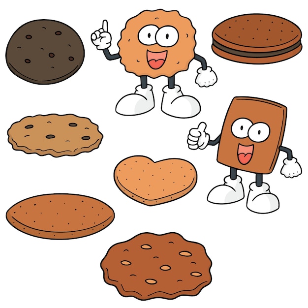 Vector set of cookies and biscuits Premium Vector