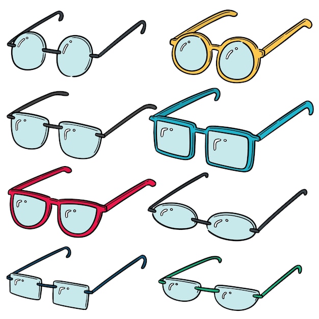 Premium Vector Vector Set Of Eyeglasses