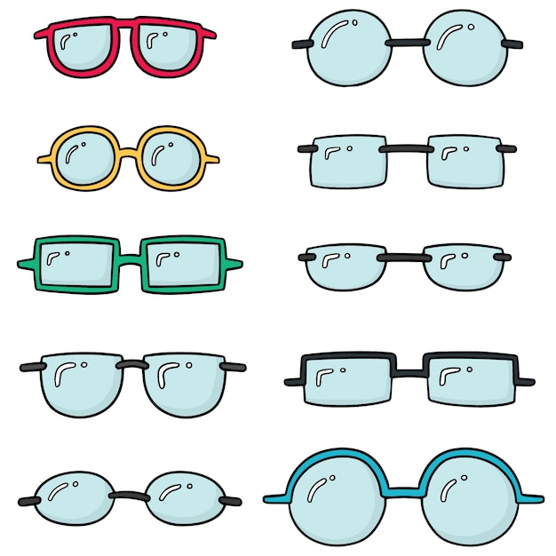 Vector Set Of Eyeglasses Premium Vector 6479