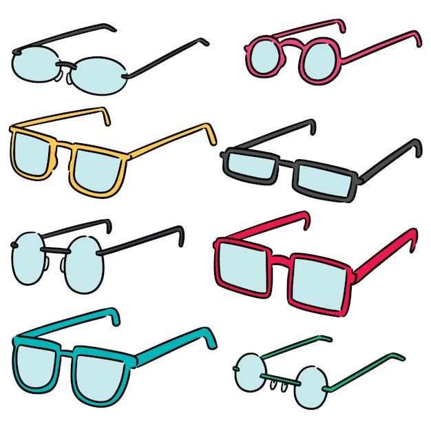 Premium Vector Vector Set Of Eyeglasses