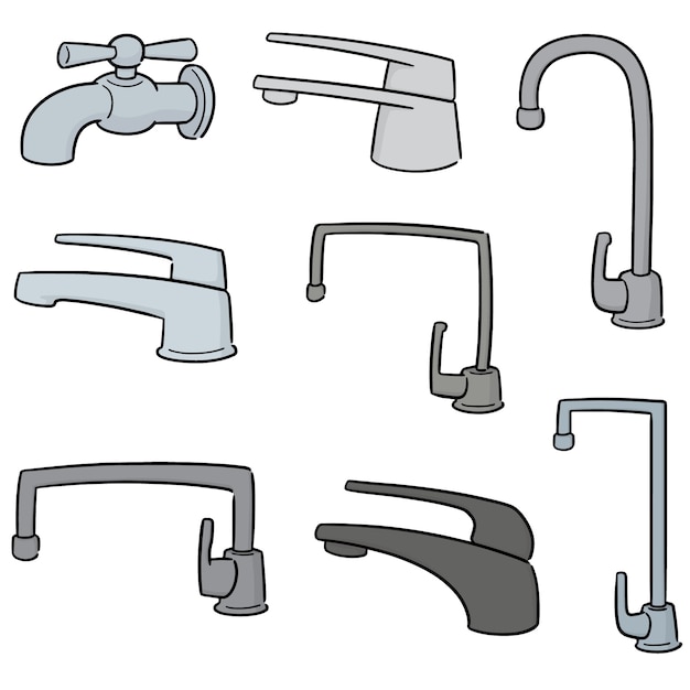 Download Premium Vector | Vector set of faucet