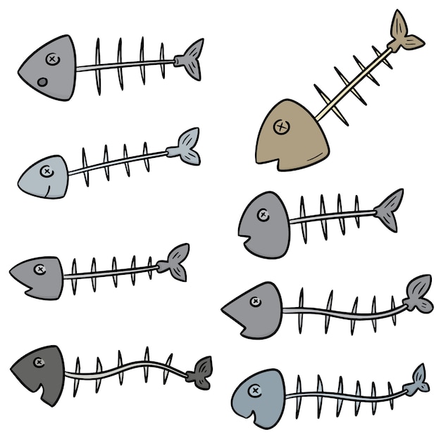 Download Premium Vector | Vector set of fishbone