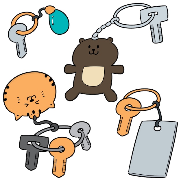 Download Vector set of keychain | Premium Vector