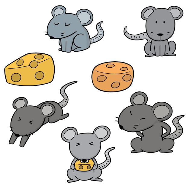 Vector set of mouses | Premium Vector