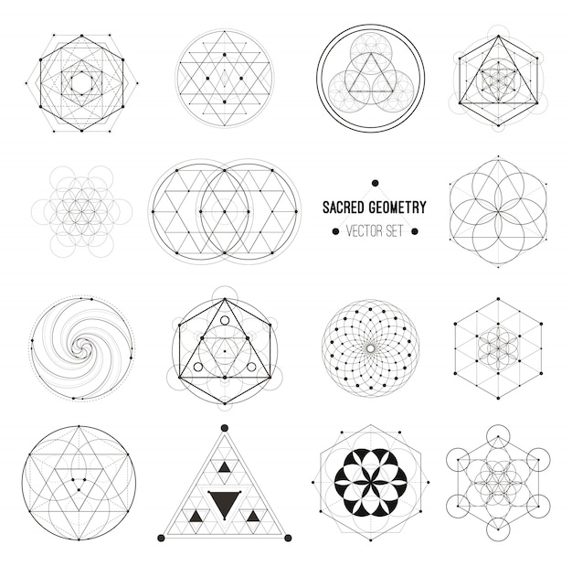 Premium Vector Vector Set Of Sacred Geometry Symbols