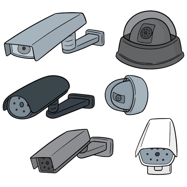 Premium Vector Vector Set Of Security Camera