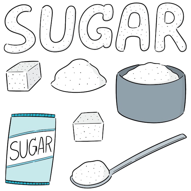 Vector set of sugar