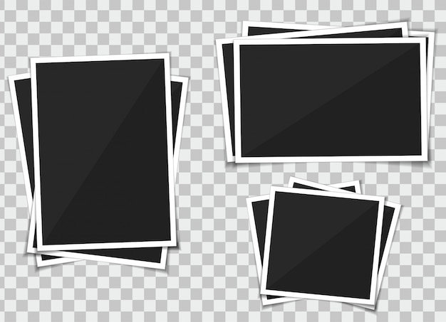 Vector set of template photo frame Premium Vector