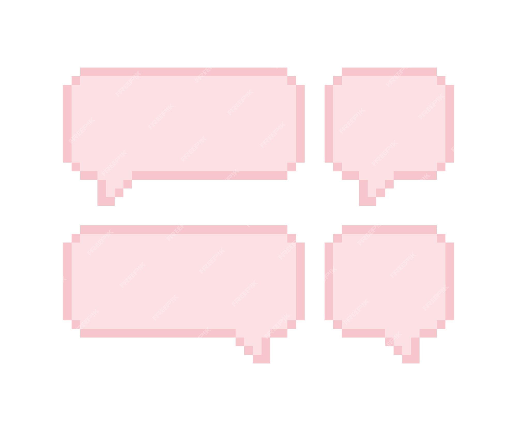 Premium Vector | Vector speech balloon pixel art