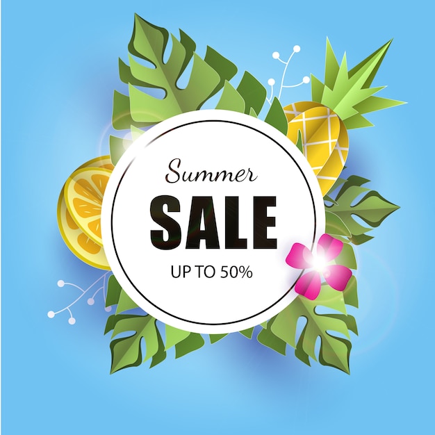 Download Premium Vector | Vector summer background banner 3d paper cut