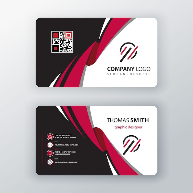 free vector visit card template