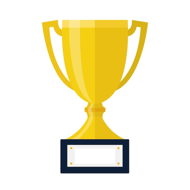 Download Vector trophy cup flat icon Vector | Premium Download