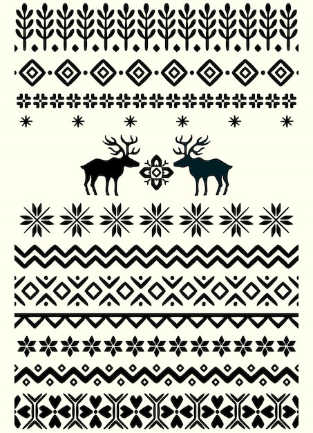 Premium Vector | Vector ugly sweater seamless