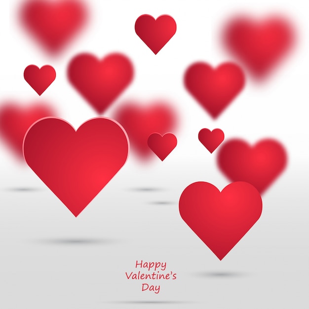 Vector Valentine Hearts Background.