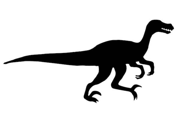 Premium Vector | Vector velociraptor dinosaur silhouette isolated on ...