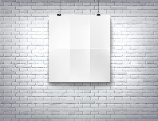 Download Vector white blank hanging paper placard mockup | Premium ...