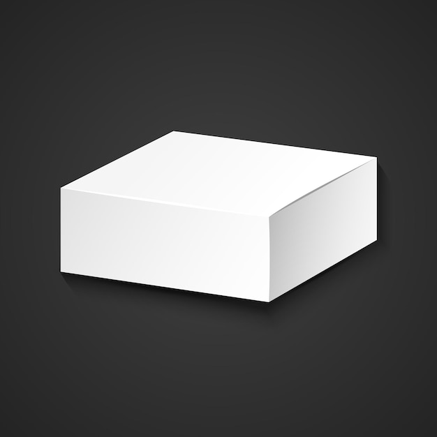 Premium Vector | Vector white blank mock up paper low square package ...