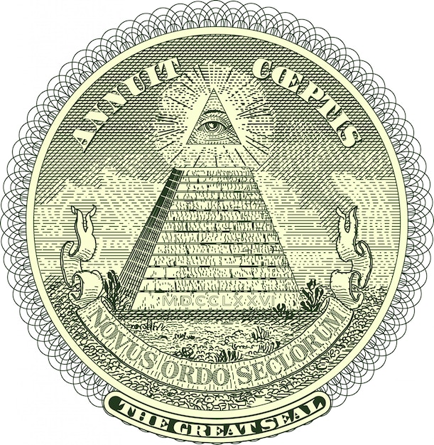 Premium Vector Vectorized Pyramid Seal From One Dollar Bill