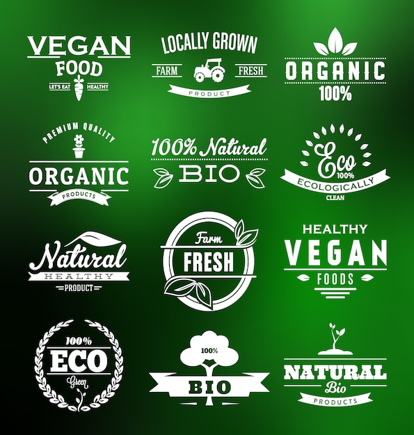 Download Free Vegan Food Labels Collection Free Vector Use our free logo maker to create a logo and build your brand. Put your logo on business cards, promotional products, or your website for brand visibility.