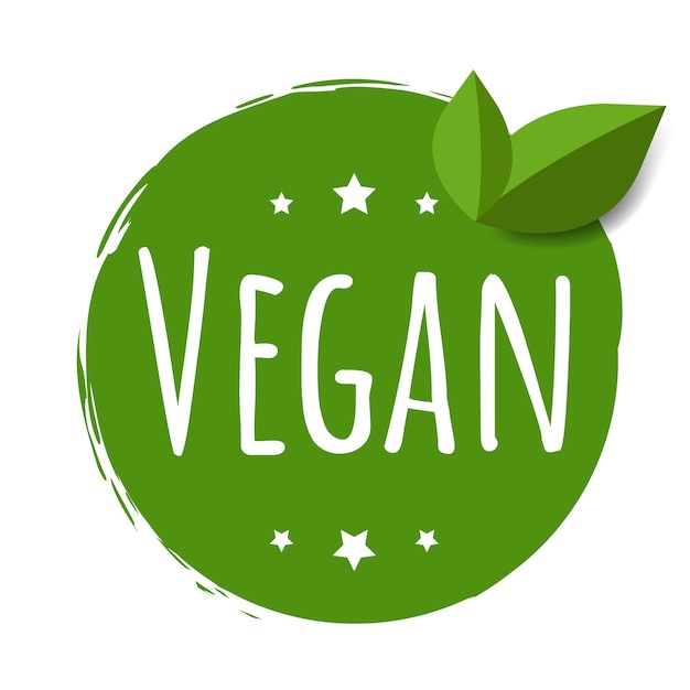 Premium Vector | Vegan label isolated white background with gradient ...