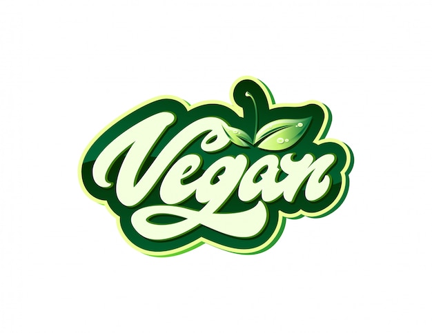 Download Free Vegan Logo Label In Lettering Style Premium Vector Use our free logo maker to create a logo and build your brand. Put your logo on business cards, promotional products, or your website for brand visibility.