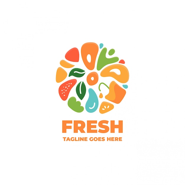Download Free Vegetables And Fruit Fresh Logo Premium Vector Use our free logo maker to create a logo and build your brand. Put your logo on business cards, promotional products, or your website for brand visibility.