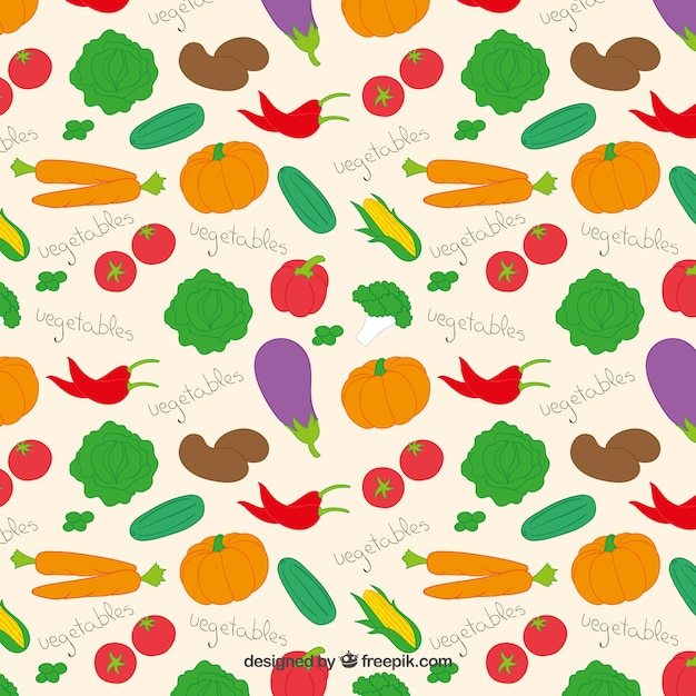 Free Vector | Vegetables pattern