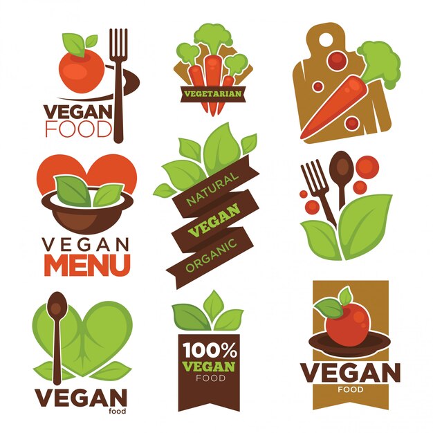 Download Free Vegetarian Cafe Or Vegan Restaurant Vector Icons Premium Vector Use our free logo maker to create a logo and build your brand. Put your logo on business cards, promotional products, or your website for brand visibility.