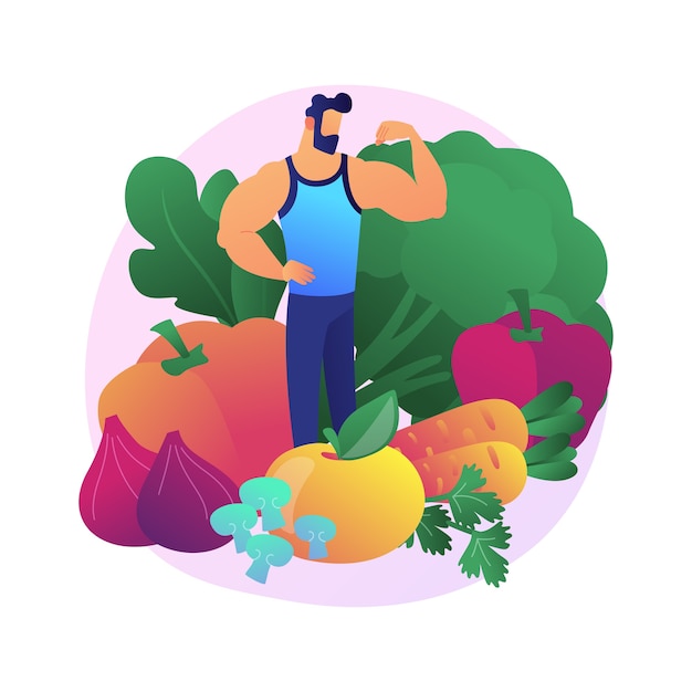 Free Vector | Vegetarianism abstract concept illustration. vegetarian ...