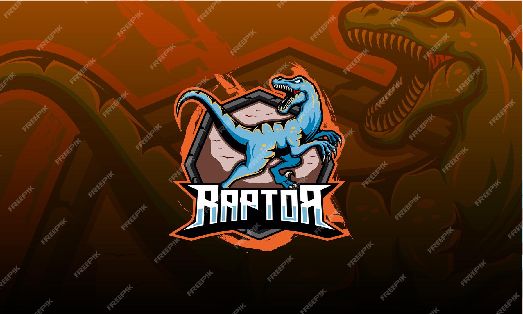 Premium Vector | Velociraptor logo mascot, dinosaur . raptor esport logo